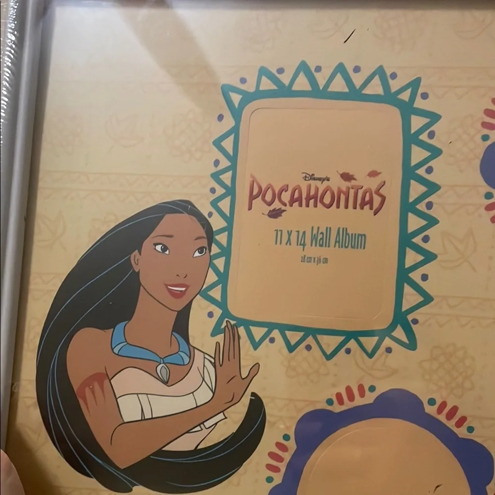 Vintage Disney Pocahontas White Photo Frame - Character Themed Home Accent